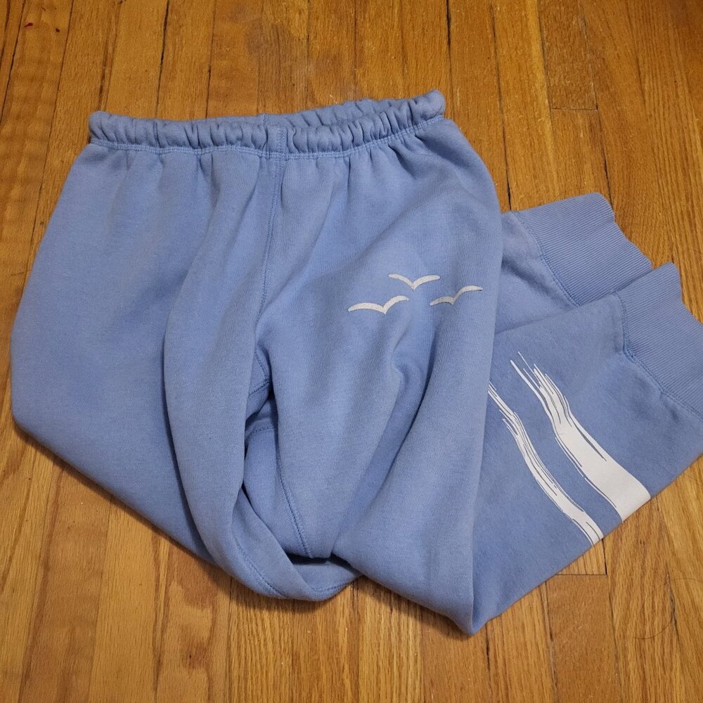 Women's Capri Light Blue Cotton Lazy Pants Size XS/1
